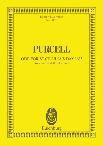 Purcell: Ode for St. Cecilia's Day 1683 (Study Score) published by Eulenburg